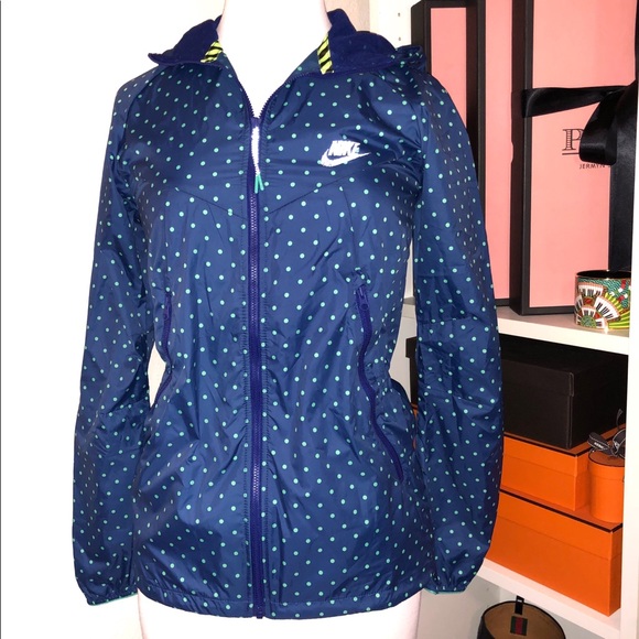 Nike | Jackets & Coats | Polkadot Track Hooded Jacket | Poshmark